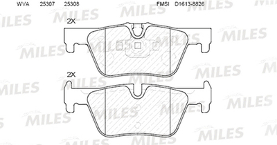 MILES - E110383-MLS - Brake Pad Set, disc brake