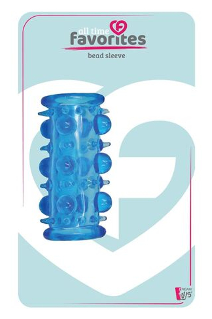 Голубая насадка с шипами и шишечками Bead Sleeve
