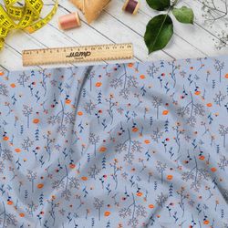 Ткань барби мелкие жёлтые цветы