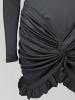 Платье Dzhadagaevs однотонное короткое с перекрученным низом и боди