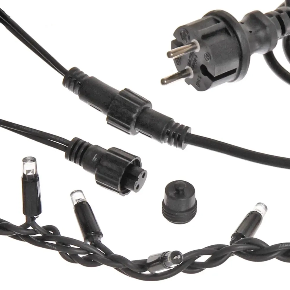 Гирлянда для улицы ЗАНАВЕС «Мерцание» ш2* в1,5 м 320 ламп LED, черный провод, IP-65, Белый (возможность соединения)