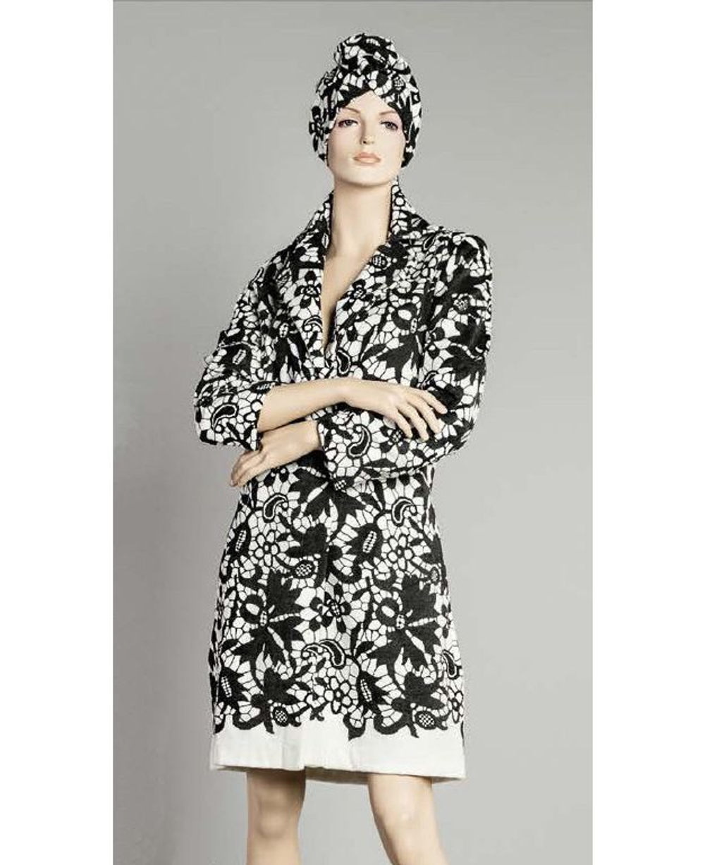 Халат махровый Luna di Giorno 2330 black-white Италия