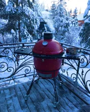 Керамический гриль Kamado Joe Classic II, 46 см (красный), с ножками и столиками