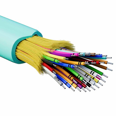 Кабель волоконно-оптический, распределительный, арамидные упрочняющие нити, для внутренней прокладки, нг(A)-HFLTx, 32 ОВ, категорияOM3 (G.651.1) плотный буфер, 0,4 кН, барабан 2000 м