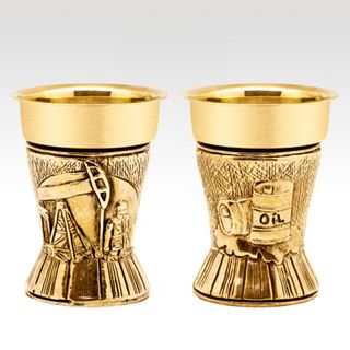 Лафитник авторский "Нефть" (позолота)