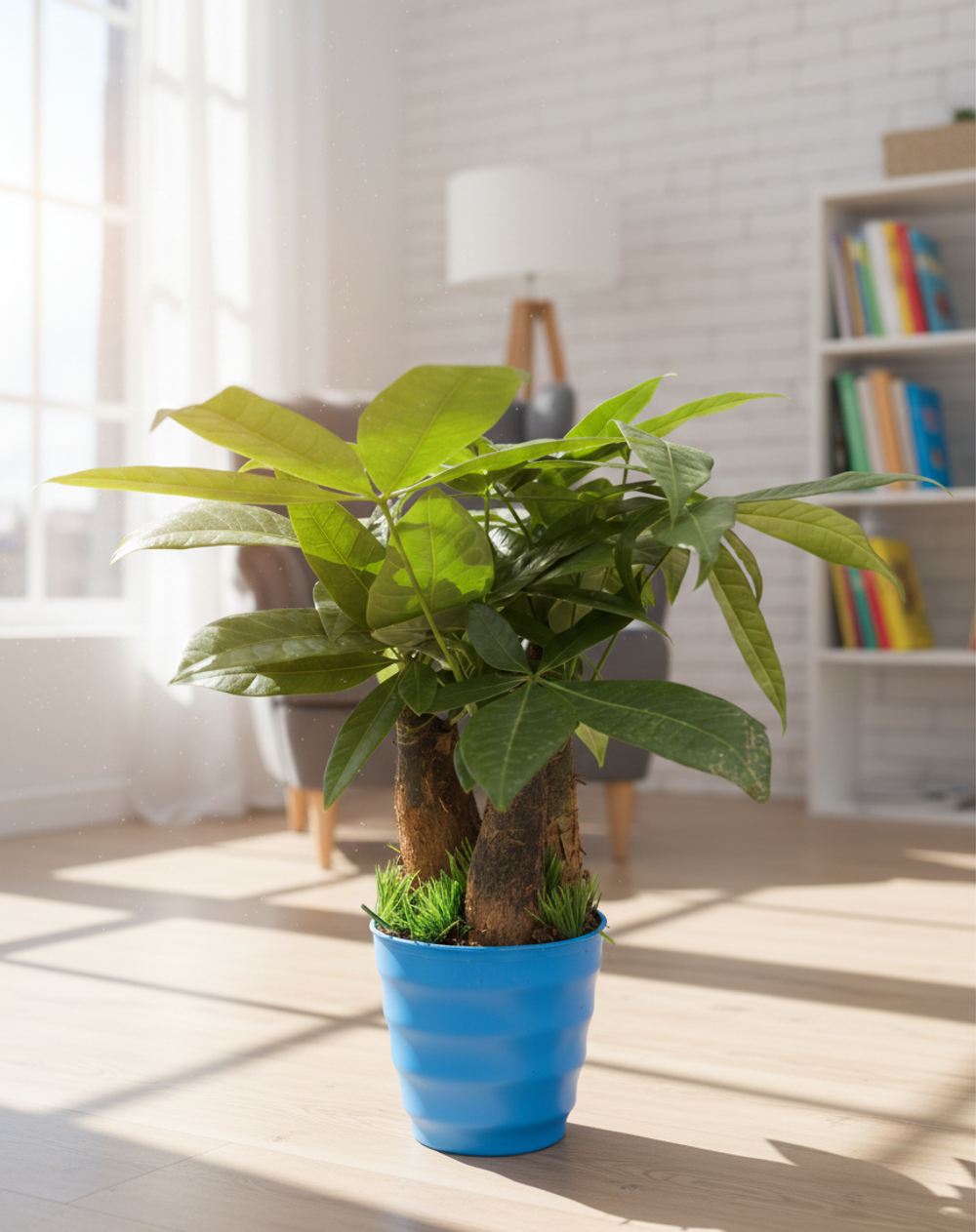 Пахира Three-Branch пластиковый горшок