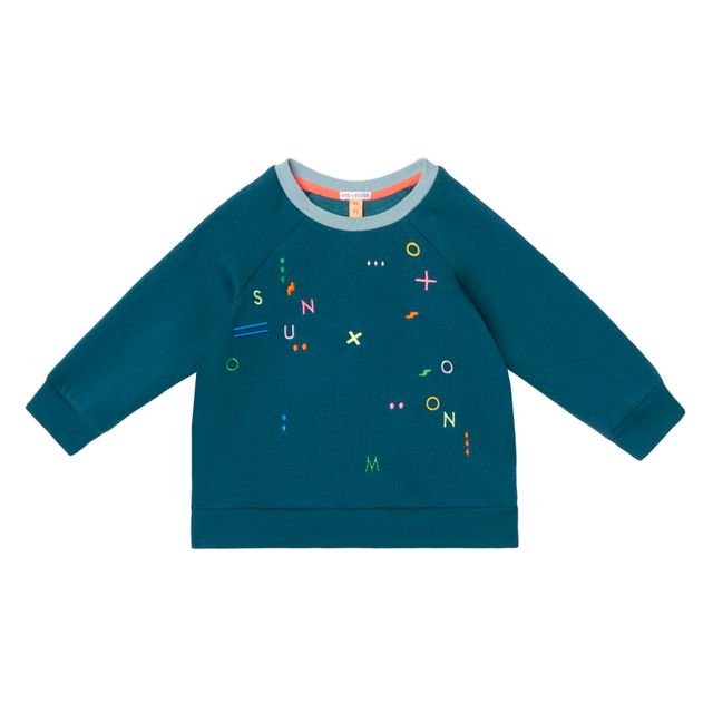 Свитшот сине-зеленого цвета "Конструктор"