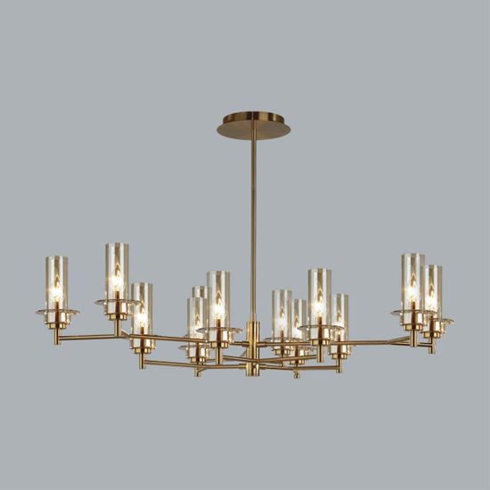 6554/12C CLASSI LN25 28 бронза/коньячный/металл/стекло Люстра потолочная E14 12*40W 220V MADONNA