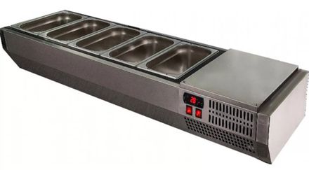 Витрина холодильная POLAIR VTi3-G (6х GN 1/4) с крышкой