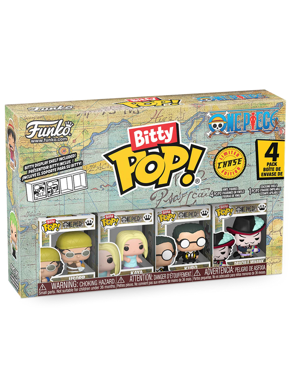 Набор Funko Bitty POP! One Piece Usopp+Kaya+Kuro+Chase (1 of 4) 4шт 86895