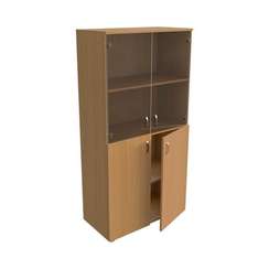 Шкаф низкий стекло бронза ЛФ223 800х406х1610, бук