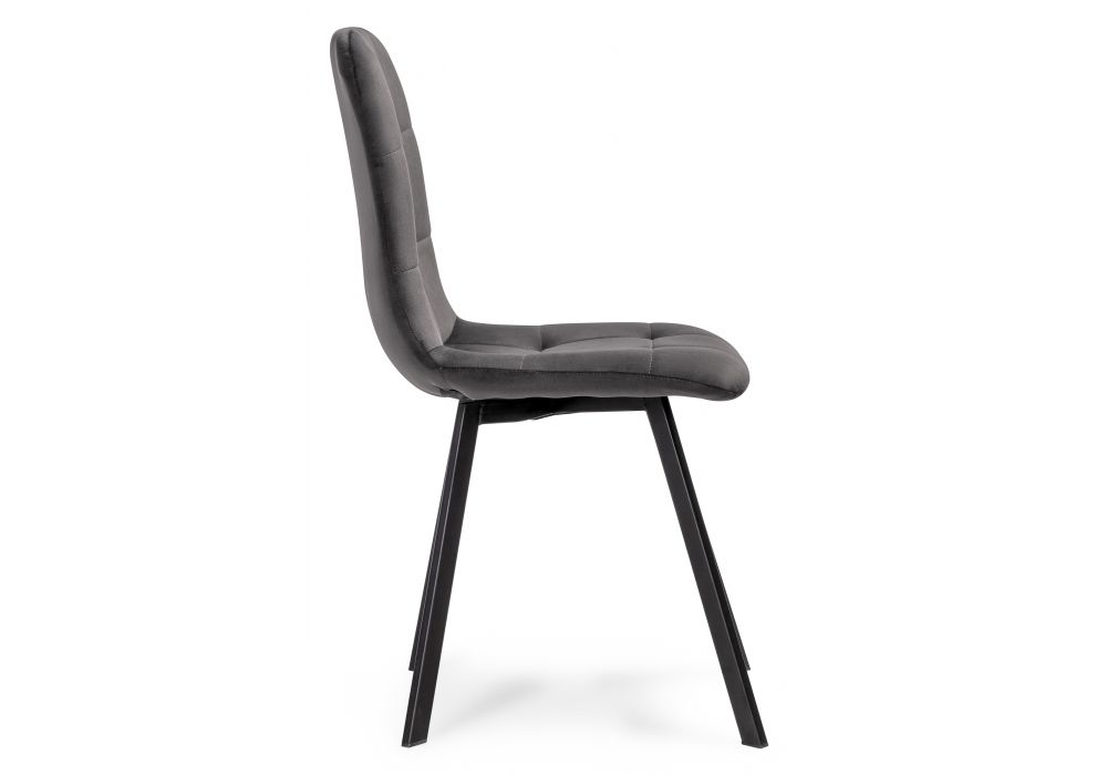 Стул на металлокаркасе Bruk dark gray / black