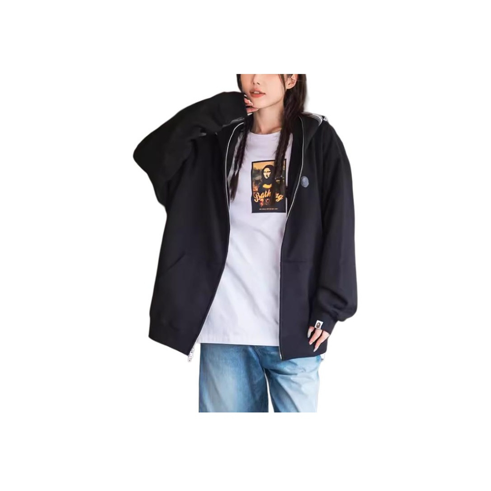 A Bathing Ape Head One Point Shark Zip Худи черный