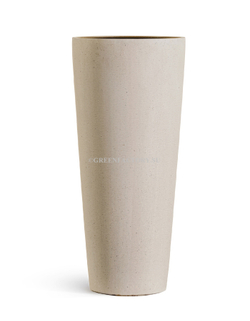 Кашпо TREEZ Effectory - Beton - Высокий конус - Белый песок