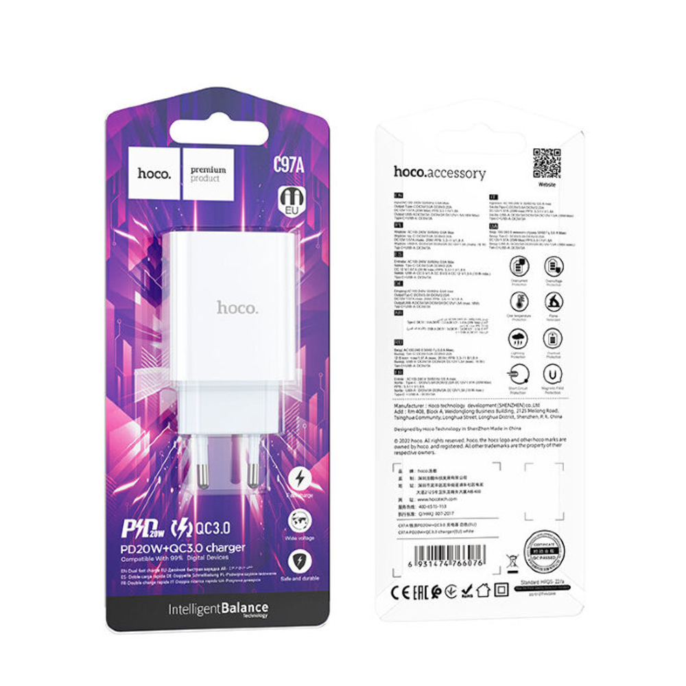 C97A PD20W+QC3.0 charger(EU)