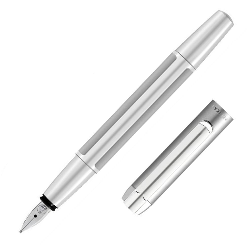 Перьевая ручка Pelikan Elegance Pura P40 серебристый CT перо F (952028)
