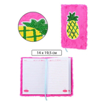 Блокнот Basir, формат А5, серия "Фрукты ягоды", переплёт с мехом, 19.5*14 см, 64 листа, 4 цвета ассорти