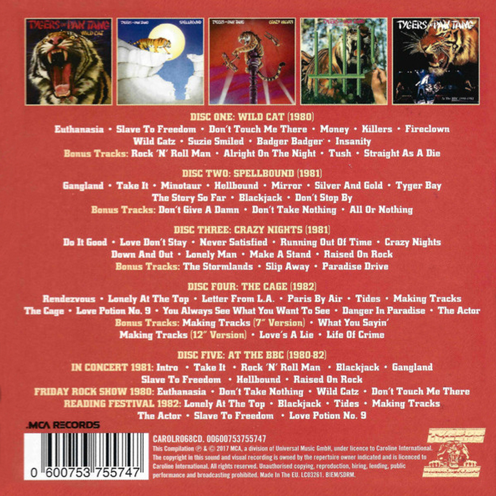 Tygers Of Pan Tang / The MCA Years (5CD)