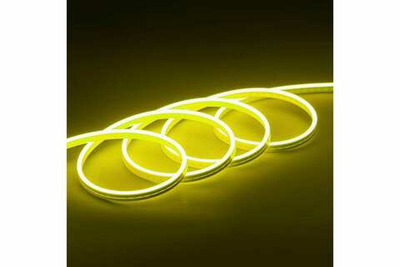 Гибкий неон 6х12 мм, 12V, SMD2835, 110Led/m, IP67, рез 10 мм, Лимонный