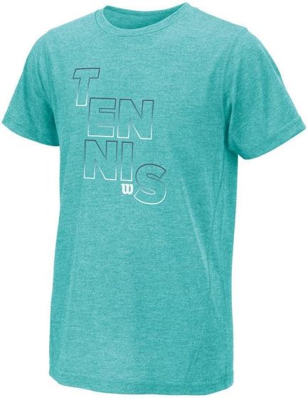 Футболка для девочек Wilson Tennis Outline Tech Tee Aruba Hea, арт. WRA730201