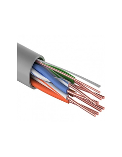PROconnect (01-0043-3-100) Кабель витая пара омедненный U/UTP, CCA, CAT 5, PVC, 4PR, 26AWG, INDOOR, SOLID, серый, 305м Light