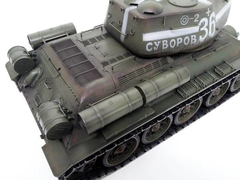 Радиоуправляемый танк Taigen T34-85 1/16 с дымом и звуковыми эффектами, 2.4G V3, высокая детализация, металлические компоненты
