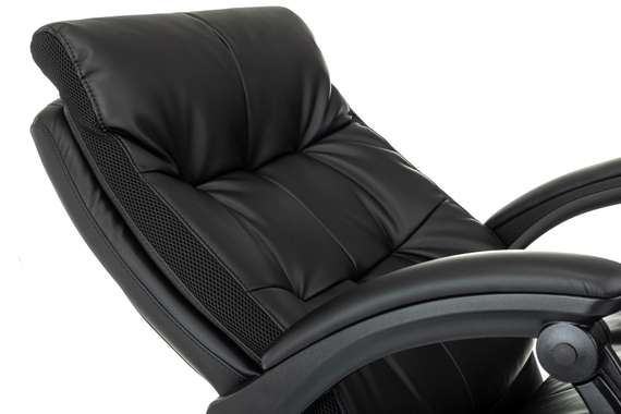 Кресло руководителя Бюрократ CH-824MSG-BF черный эко.кожа/ткань крестов. пластик подст.для ног