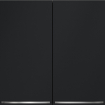 Выключатель встраиваемый VOLTUM S70 двухклавишный с подсветкой 10А, (графит)