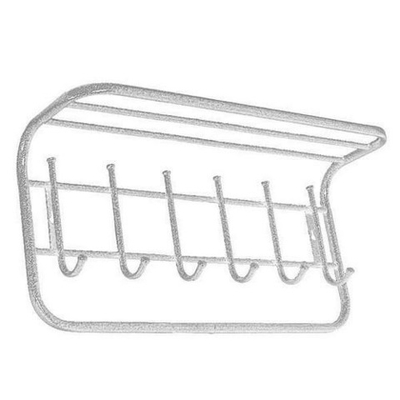 Вешалка с полкой 60см белая (67727)