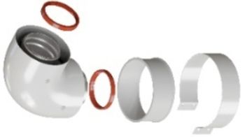 ROMMER RCA-6010-250100 Начальный участок универсальный 60/100 (кроме Immergas и Navien Deluxe 75/100