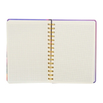 Блокнот Basir на резинке, формат А5, серия "Цветы бабочки", переплет 7БЦ, 21*14.5 см, 80 листов, ассорти