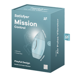 Вакуумный стимулятор клитора Satisfyer Mission Control, голубой