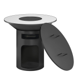 "FANTASTIC GRILL" Везувий Ø 1000 (чаша+подставка+плита+решетка чугунная"СТЕЙК" Ø 450мм+крышка)