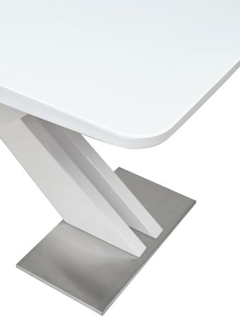 Стол прямоугольный раскладной  Conti белый глянец (140 (+35) х 85 см.)