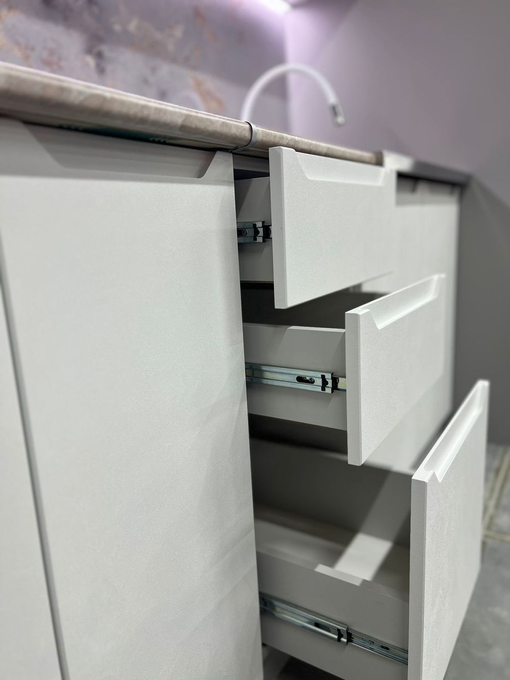 Модульный кухонный гарнитур «Тренто» 1800 (Штукатурка белая), ЛДСП/МДФ, ДСВ Мебель