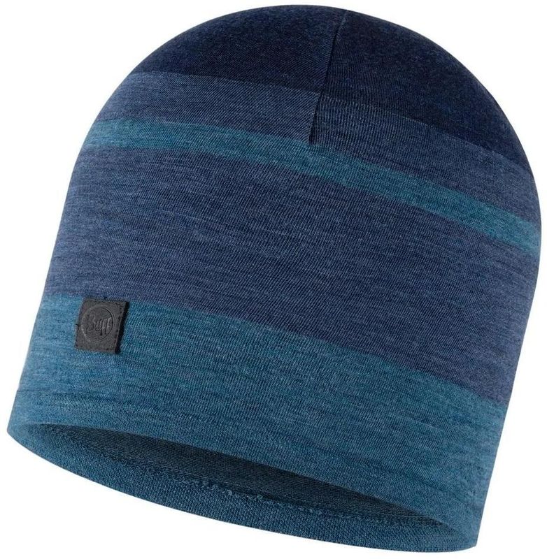 Тонкая шерстяная шапка Buff Merino Move Hat Denim Фото 1