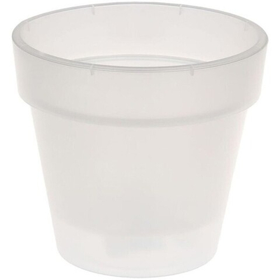 Кашпо для цветов пластиковое 2,4л d-17.5»Порто» со вставкой прозрачный