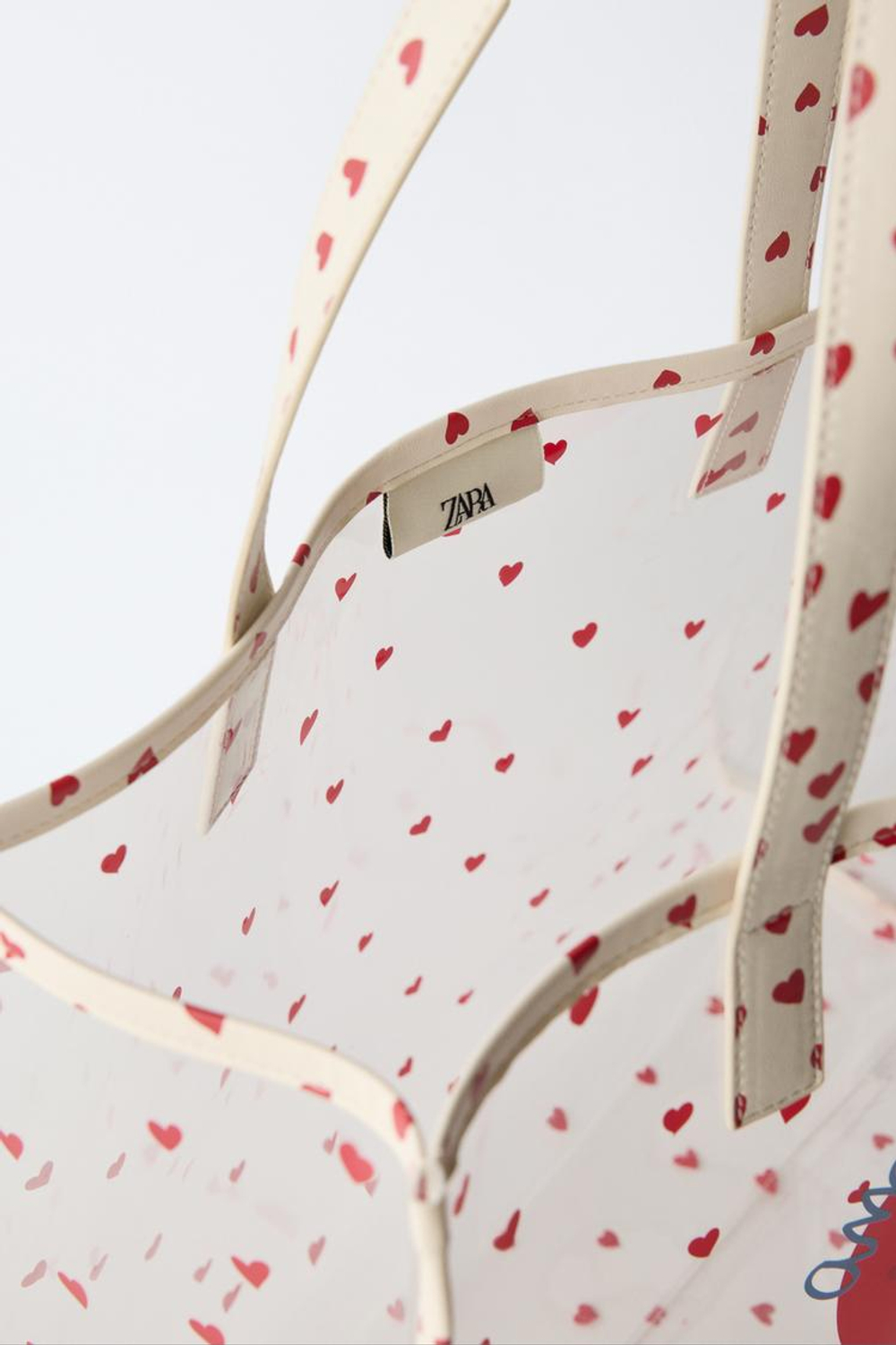 ZARA СУМКА-ШОПЕР SAN VALENTÍN, КРАСНЫЙ