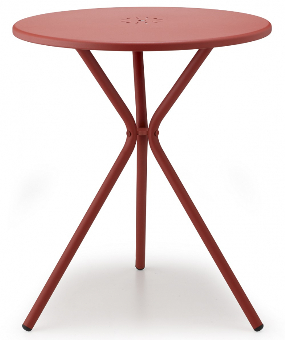 Стол металлический обеденный Scab Design Leo, кирпично-красный
