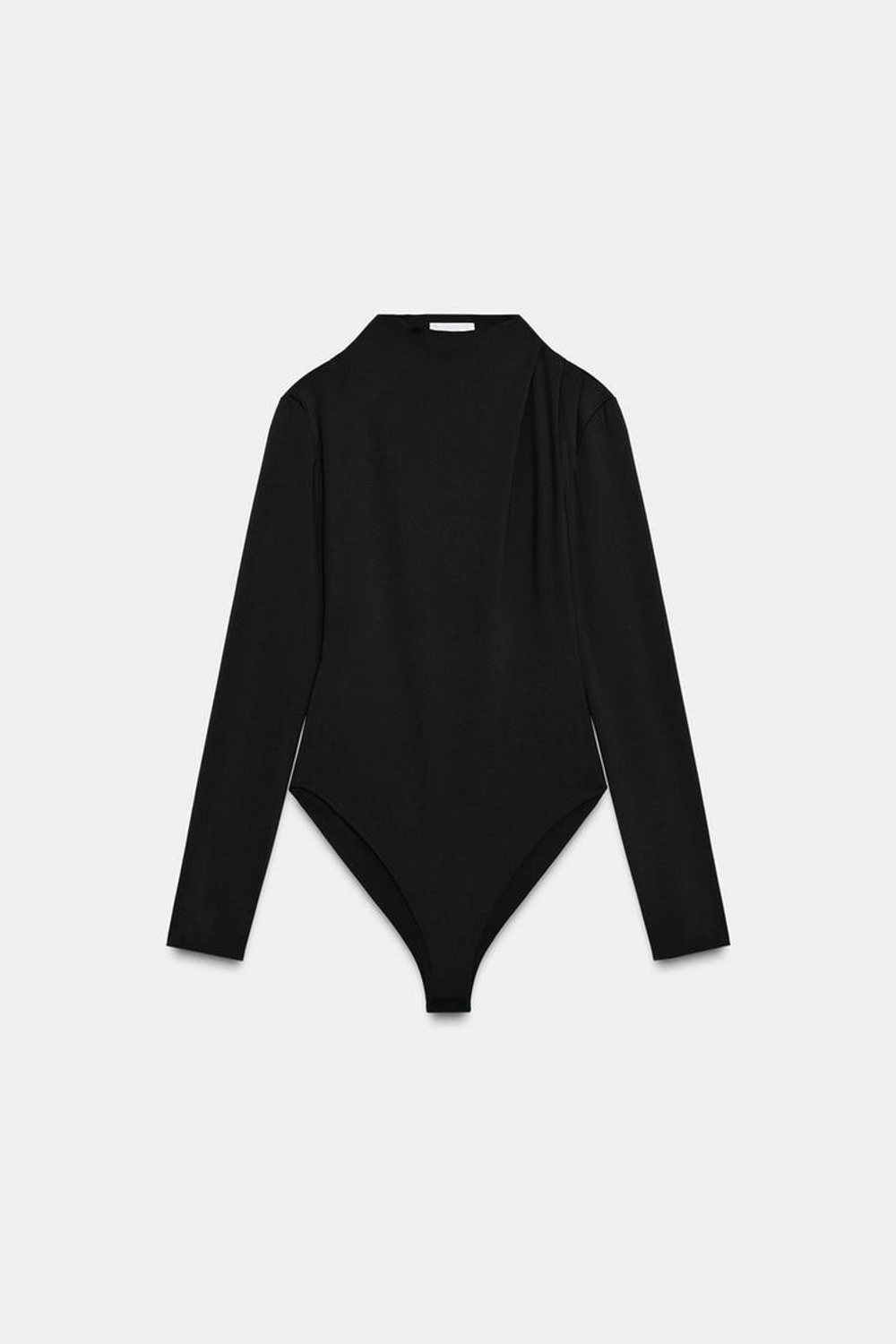 ZARA БОДИ СО СБОРКАМИ, ЧЕРНЫЙ