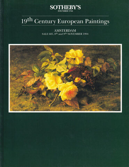 Каталог аукциона Sotheby’s, Амстердам, Европейская живопись XIX века от 8-9 ноября 1994 года