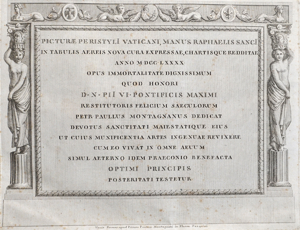 Фрески (картины) из перистилей Ватикана, руки Рафаэля Санти. На новых медных дощечках, изготовленных