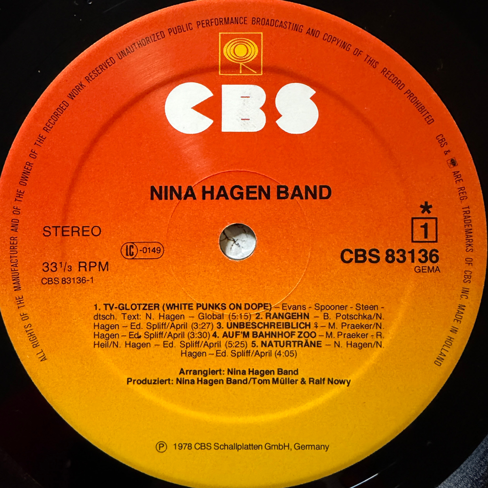Nina Hagen Band – Nina Hagen Band (Германия 1978г.) Т