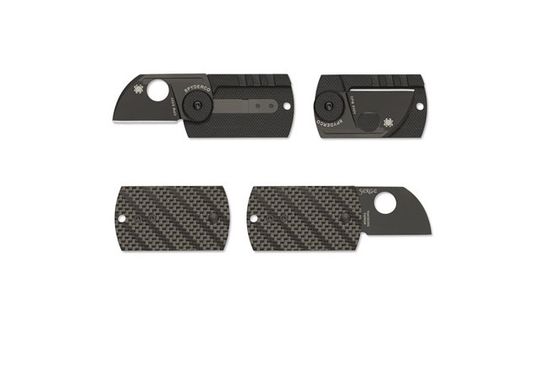 Складной нож Spyderco Dog Tag 188CFBBKP c клинком из стали CPM-S30V, рукоять карбон