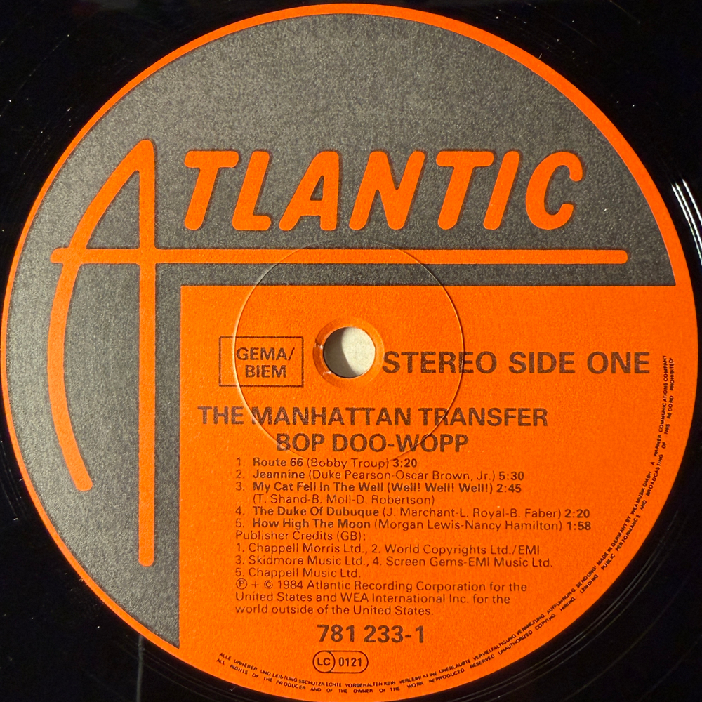 The Manhattan Transfer ‎– Bop Doo-Wopp (Германия 1984г.)Т