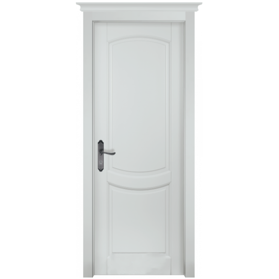 Фото межкомнатной двери массив ольхи ОКА Бристоль белая эмаль глухая
