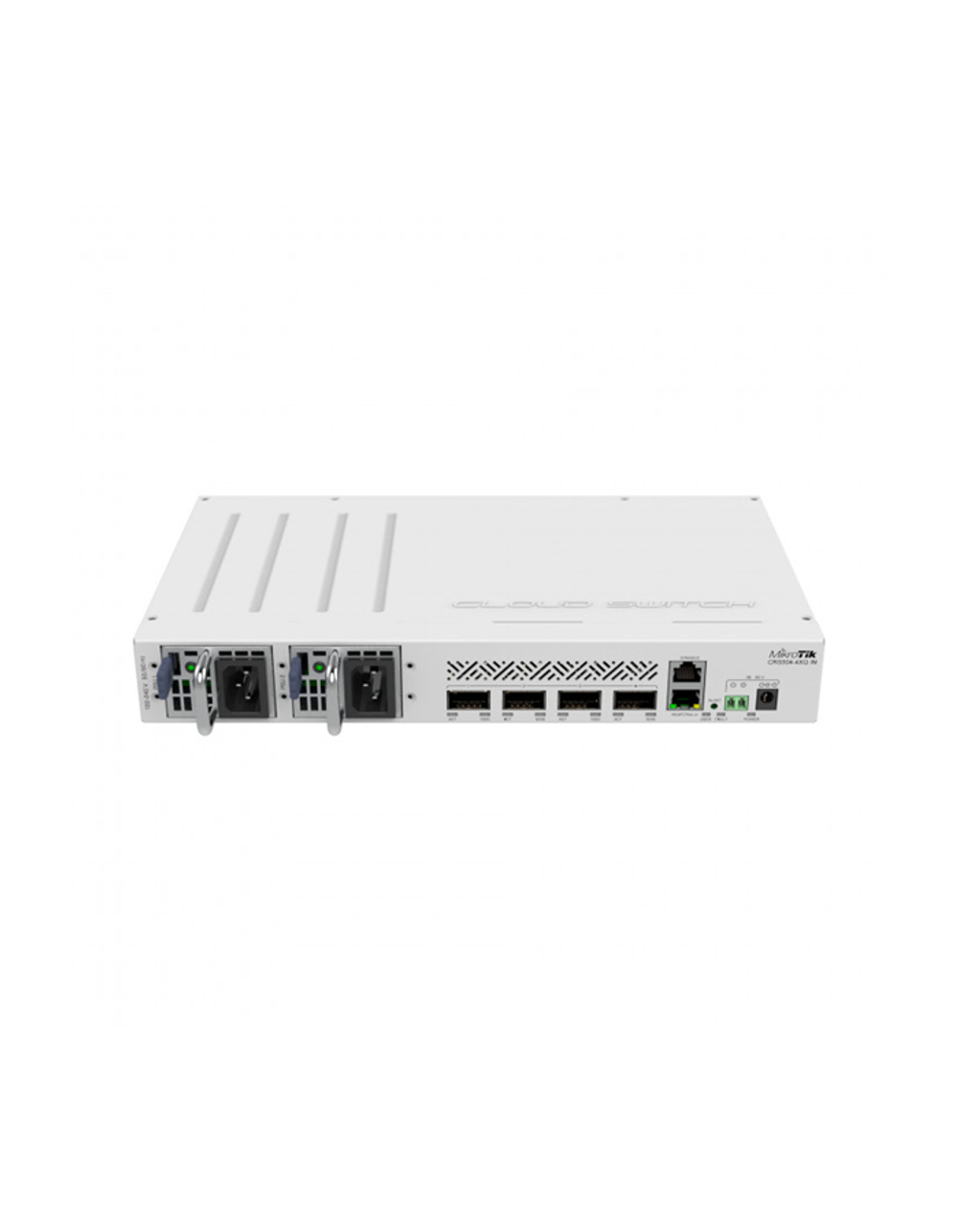 Mikrotik CRS504-4XQ-IN, 1x10Base-T/100Base-TX, 4xQSFP28, Switching capacity 800 Gbps