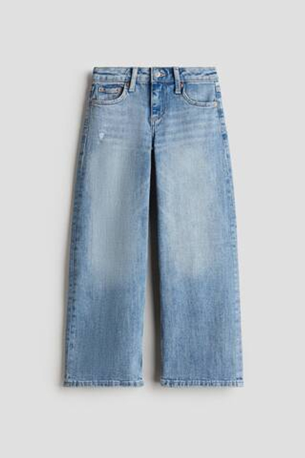 H&M Джинсы Wide Leg Low, светло-синий