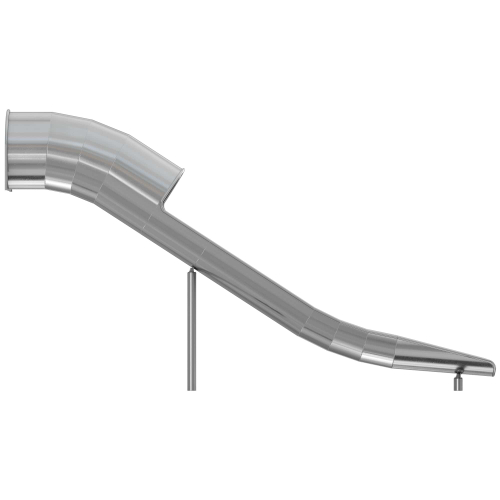 Горка из нержавеющей стали, прямая, полуоткрытая, высота 2000 мм