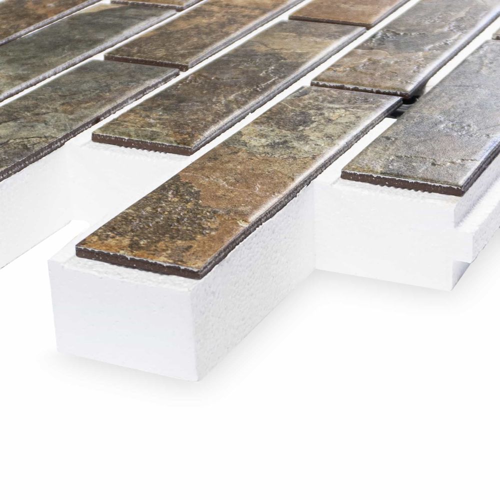 Клинкерная термопанель ППС Керамин Колорадо 4 Коричневый 1020х455 мм